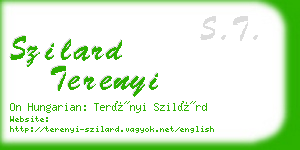 szilard terenyi business card